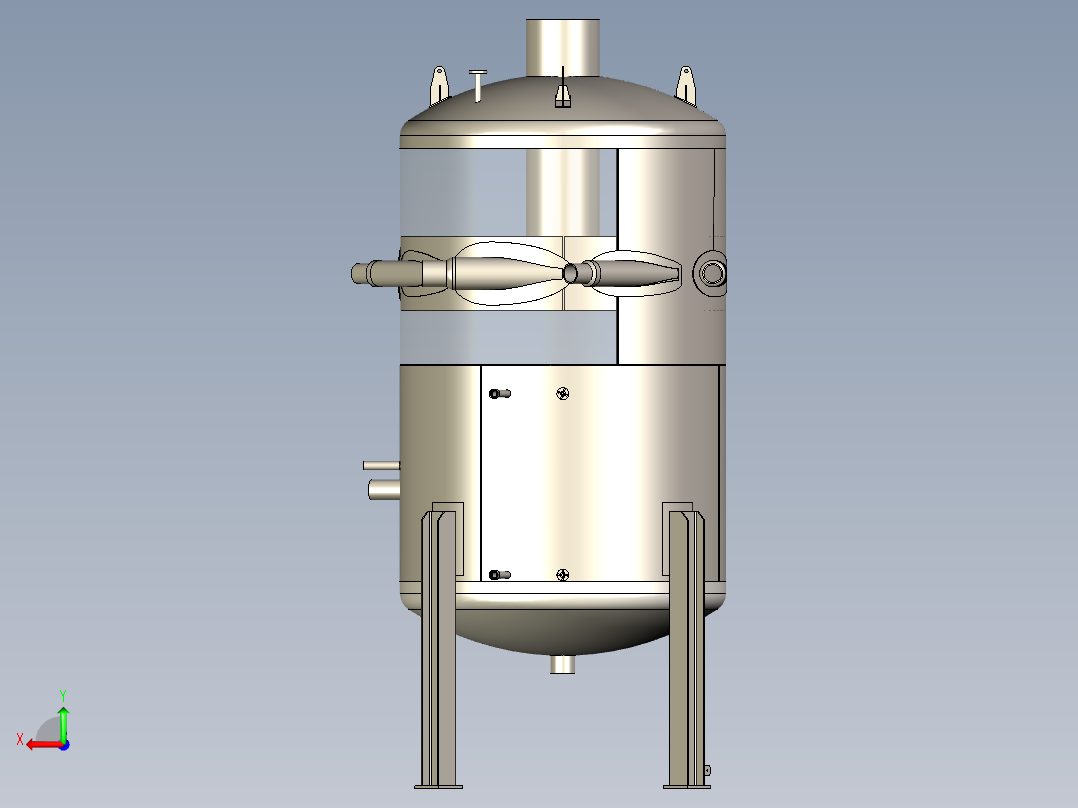 B3004074-压力容器后视图