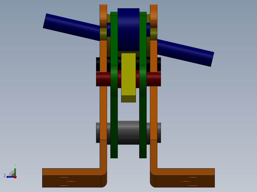 夹紧机构右视图