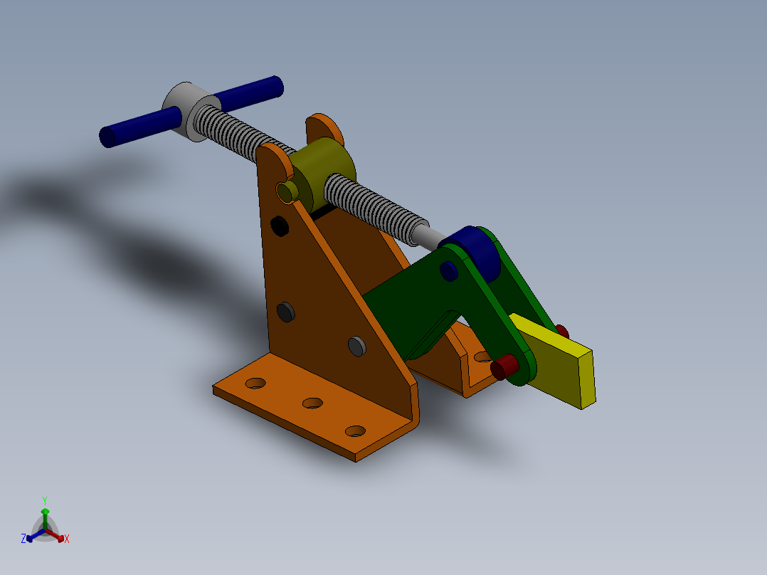夹紧机构正等轴测图
