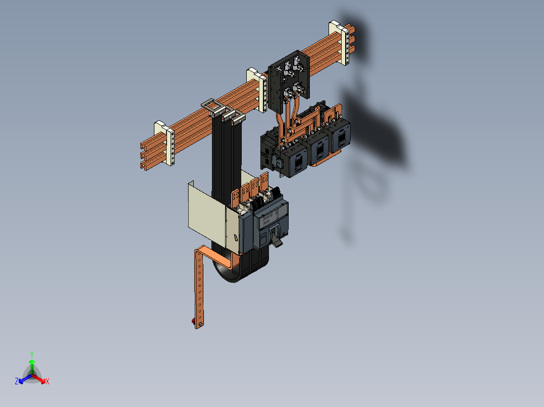 电力系统1600A正等轴测图