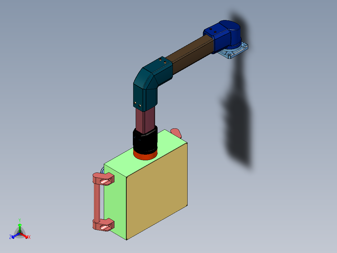 人机界面悬臂AEG01-4460-3_YHD000正等轴测图