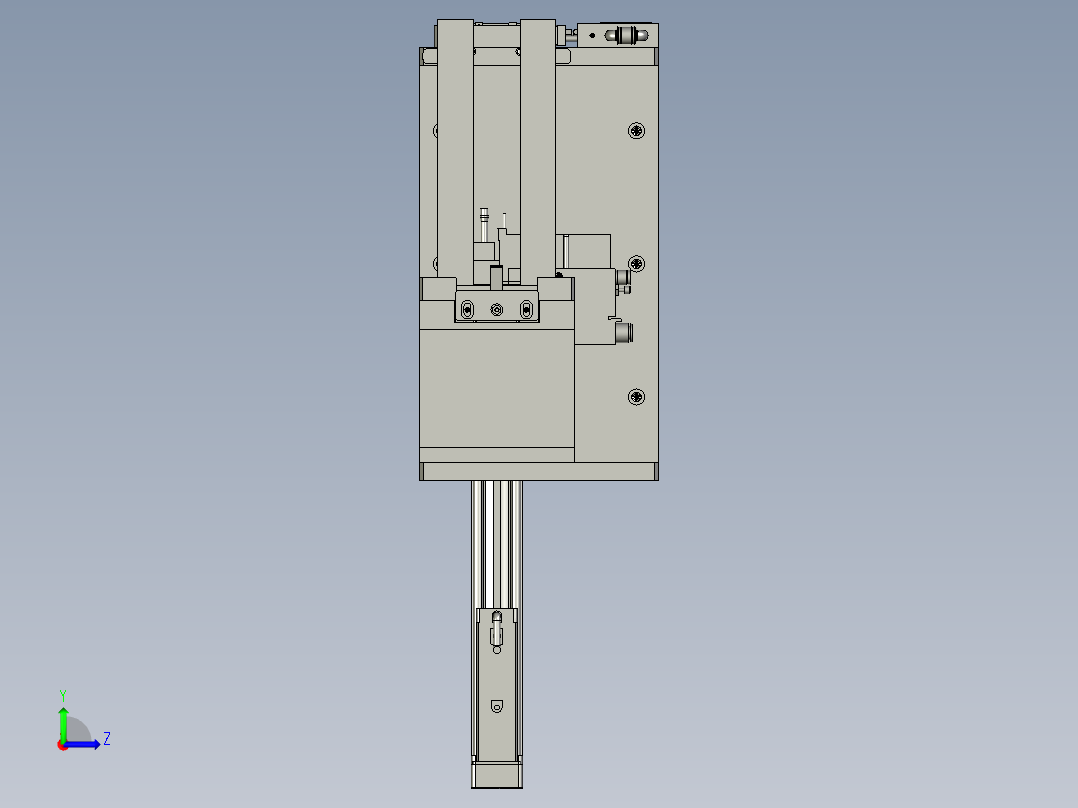SAWH02-03300-2A0铝片定位机构(左)左视图