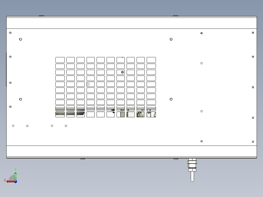 带烘干机的空气压缩机后视图
