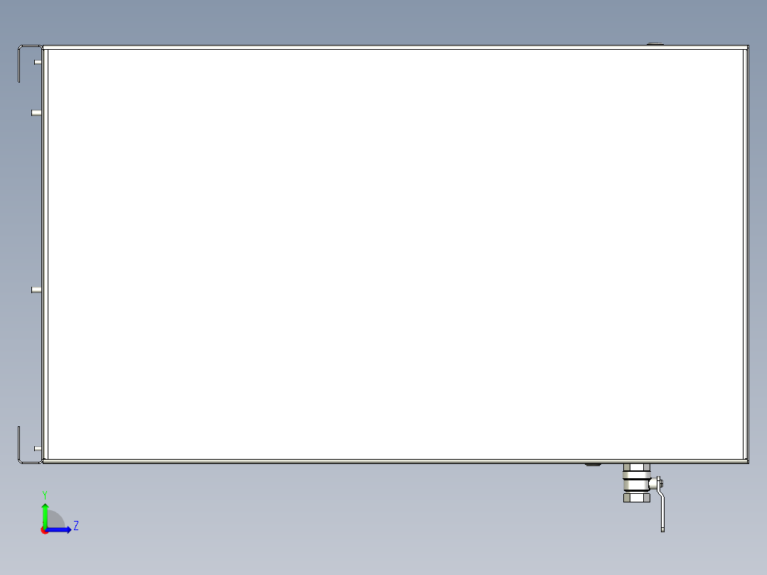 带烘干机的空气压缩机左视图