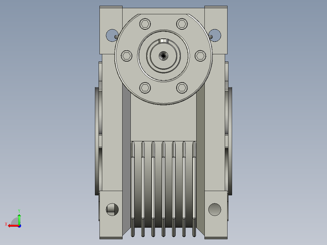 NRV030-090型蜗轮蜗杆减速机NRV07575V6后视图