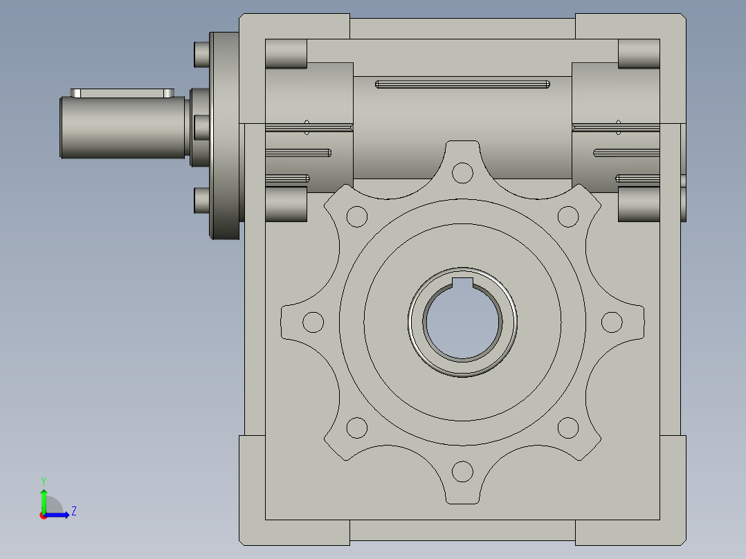 NRV030-090型蜗轮蜗杆减速机NRV07575V6左视图