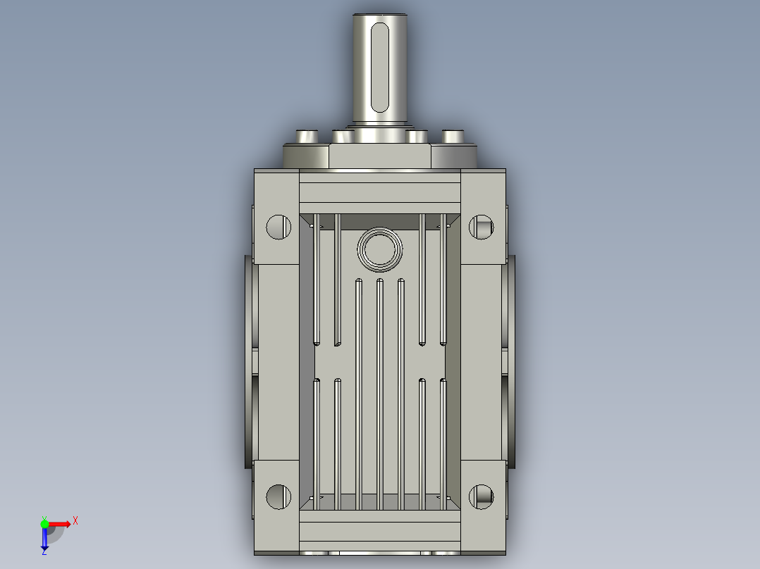 NRV030-090型蜗轮蜗杆减速机NRV07575V6俯视图