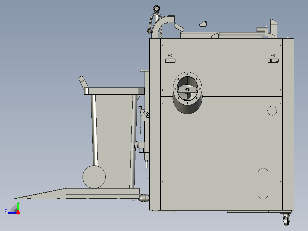 粉碎提升模块右视图