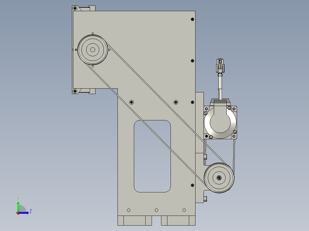 载板装配左视图