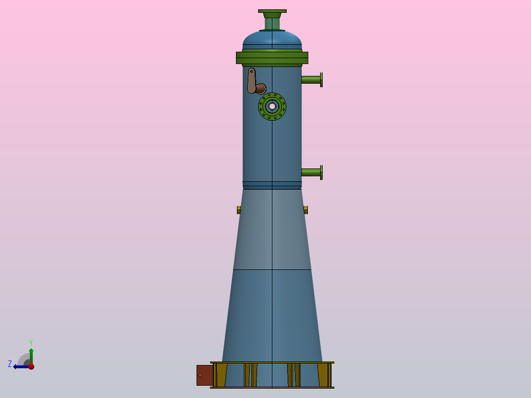 蒸汽分离器容器右视图