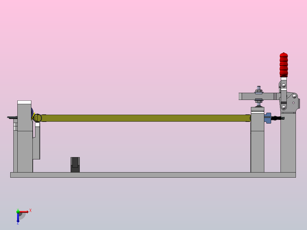 汽车空调散热器装配工装夹具俯视图