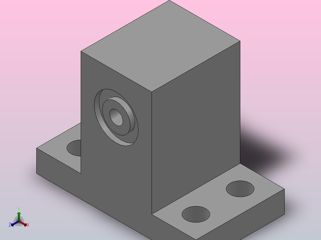 双轴承T型高度选择型轴承座组件_BDTC-623-2Z-20-20-A主视图