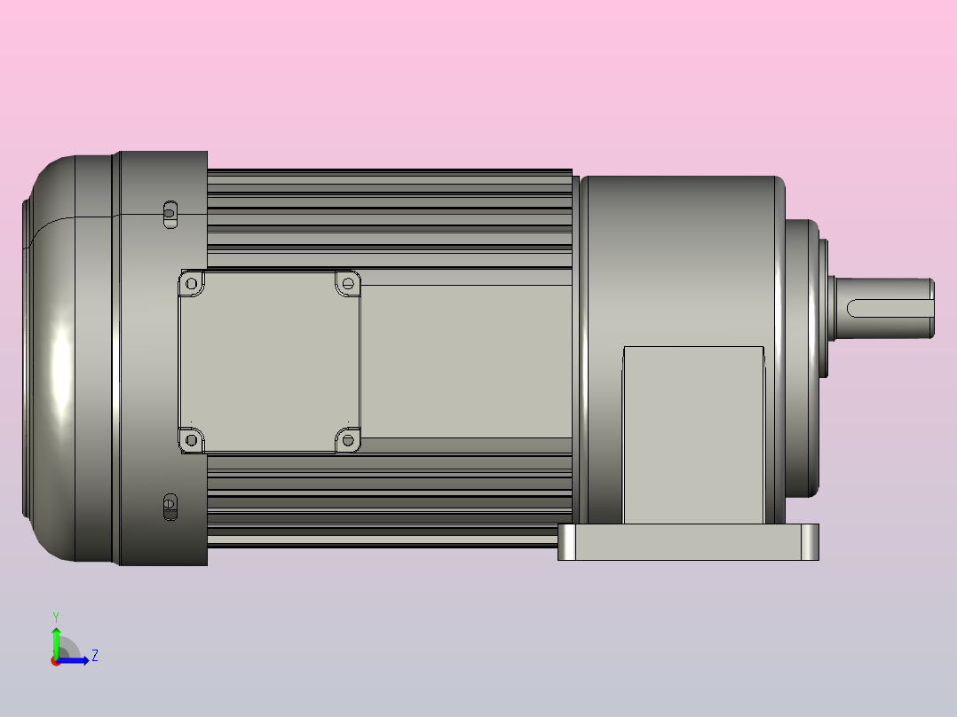 常规小型三相三维1.5KW3#LS三相左视图