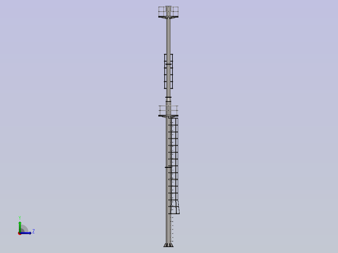 A0005138-港口塔，15米高的港口塔左视图
