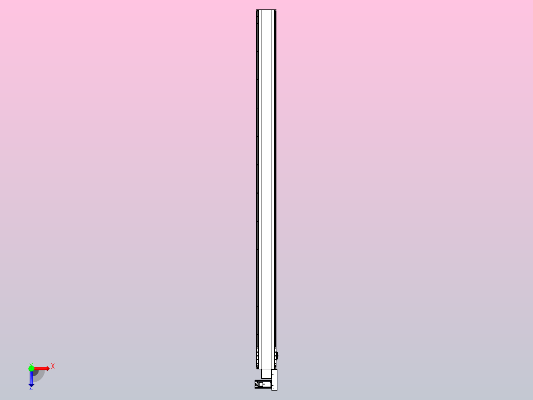 皮带直线轴半封闭可选导轨TPA-HNB-140D-120-L2300-MR-C-P40-N3俯视图