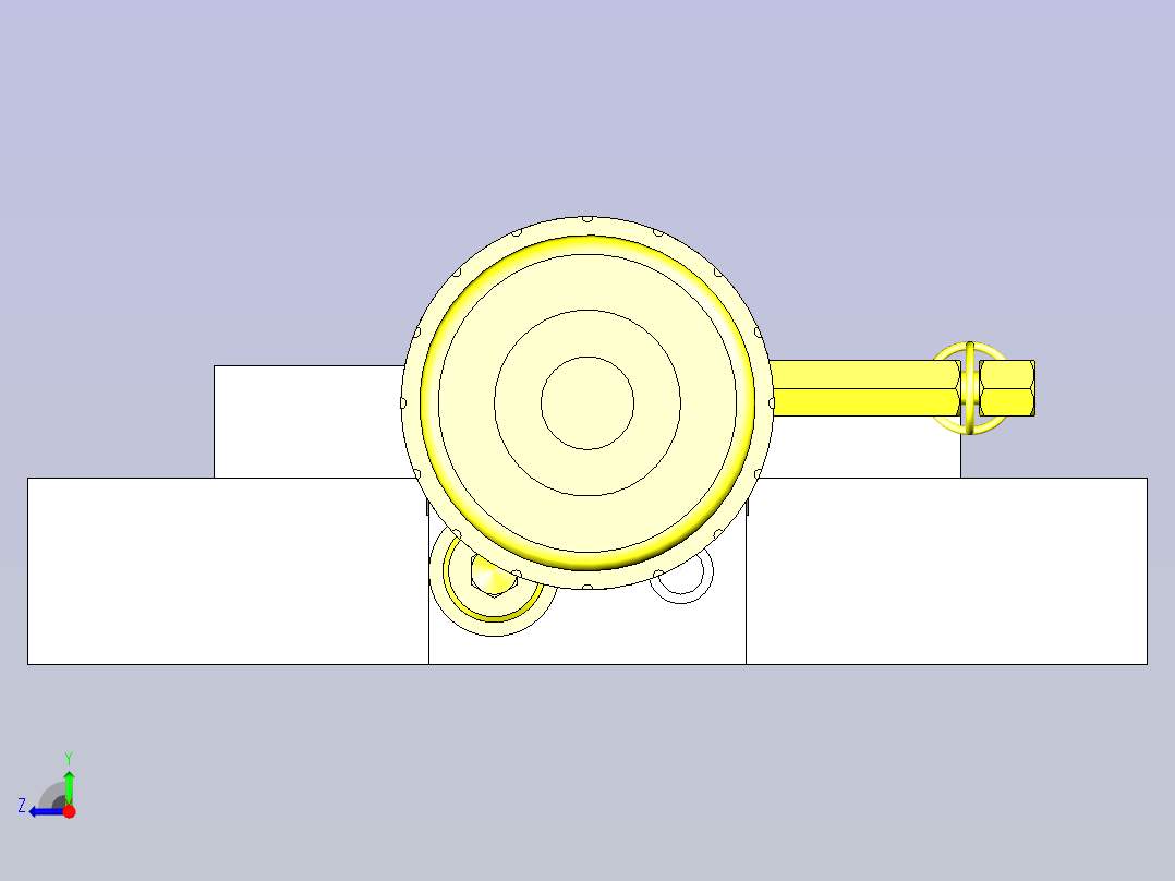 一种粘接夹具3D图纸右视图