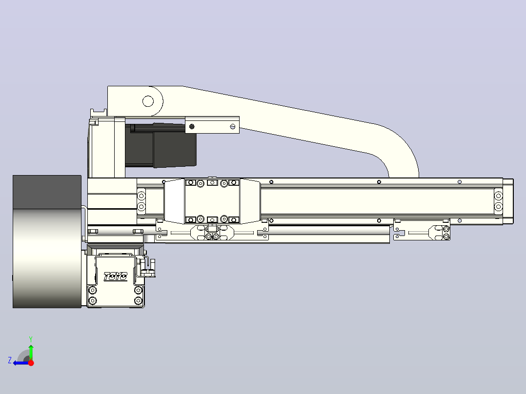 XYGT210-A1-550-200-M-C-0001负载2-5KG XY丝杆模组 内嵌式 XYGT210-A1 替换TOYO直线模组右视图