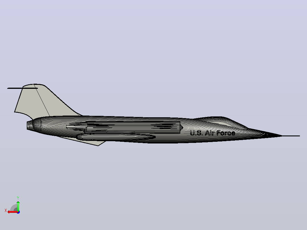 Lockheed F-104 Starfighter飞机后视图