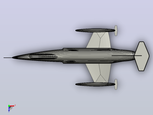 Lockheed F-104 Starfighter飞机俯视缩略图