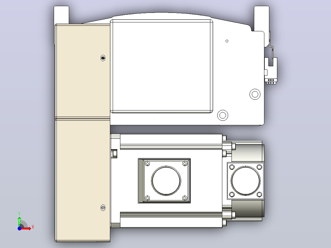 皮带直线轴半封闭可选导轨TPA-HNB-220D-176-L3050-LP-Y-P1K-N3前视图