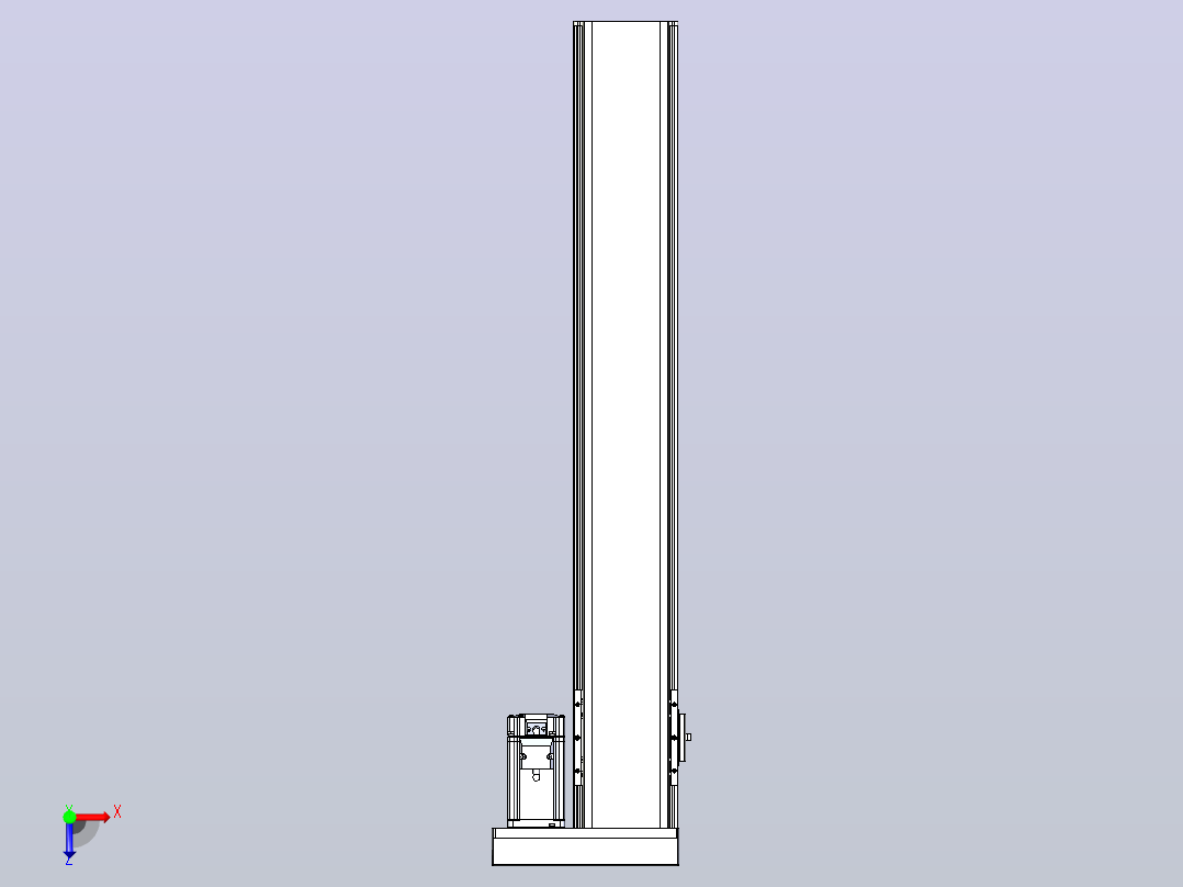 日规模组半封闭丝杆TPA-HNR-110D-1610C-L650-ML-Y-P40-N3俯视图