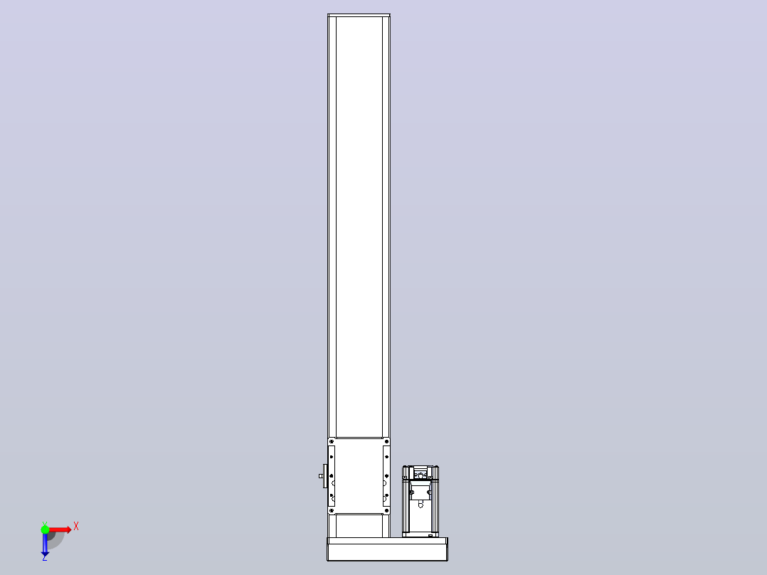 滚珠丝杠直线轴带导轨全封闭TPA-HCR-105D-1610C-L650-MR-C-P40-N3俯视图