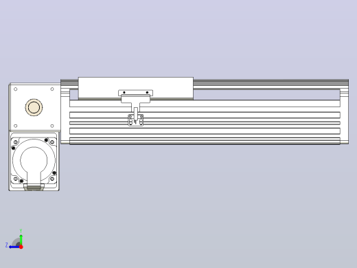 皮带直线轴半封闭可选导轨TPA-HNB-202D-140-L150-LP-C-P75-N3右视缩略图