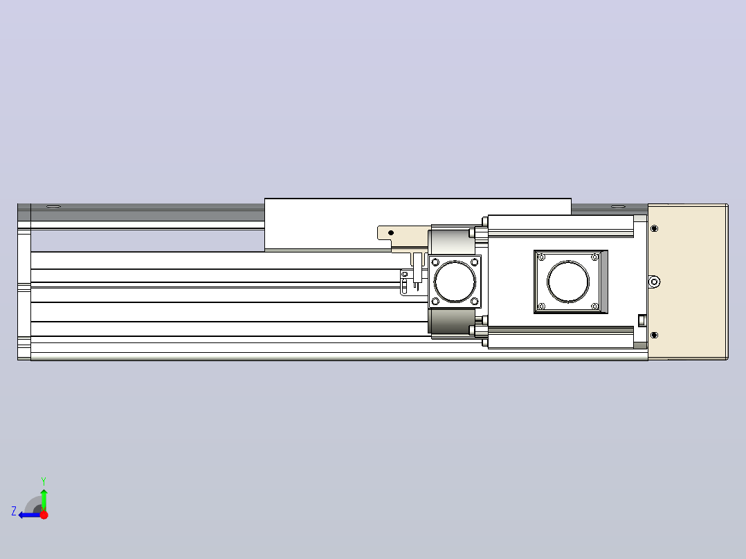 日规模组半封闭丝杆TPA-HNR-220D-3210C-L100-ML-Y-P1K-N3右视图
