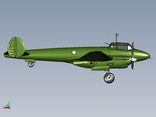Pe-3双发重型飞机后视缩略图