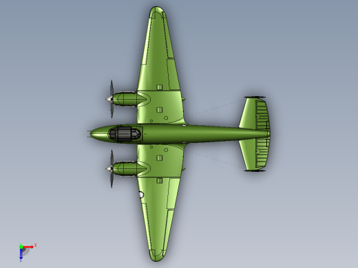 Pe-3双发重型飞机俯视缩略图