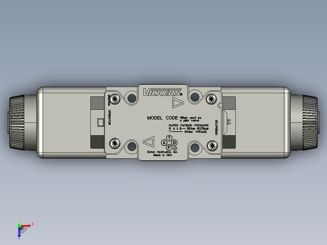 伊顿液压元件DG4V-3S-C-FW-60-AC俯视图