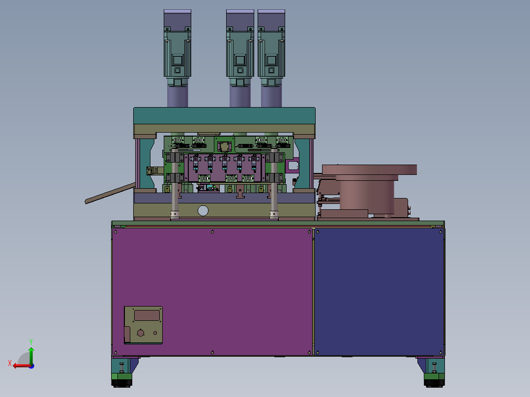 小型冲压线后视图