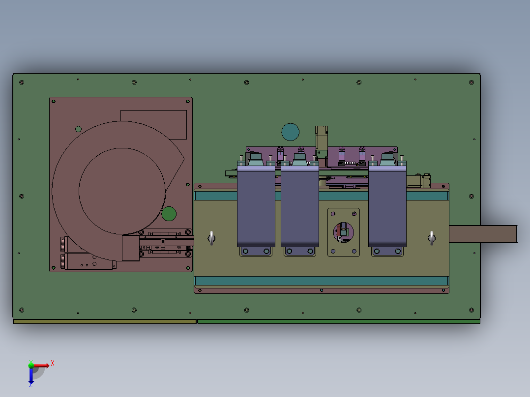 小型冲压线俯视图