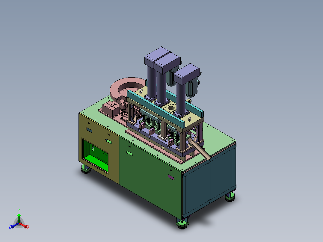 小型冲压线正等轴测图