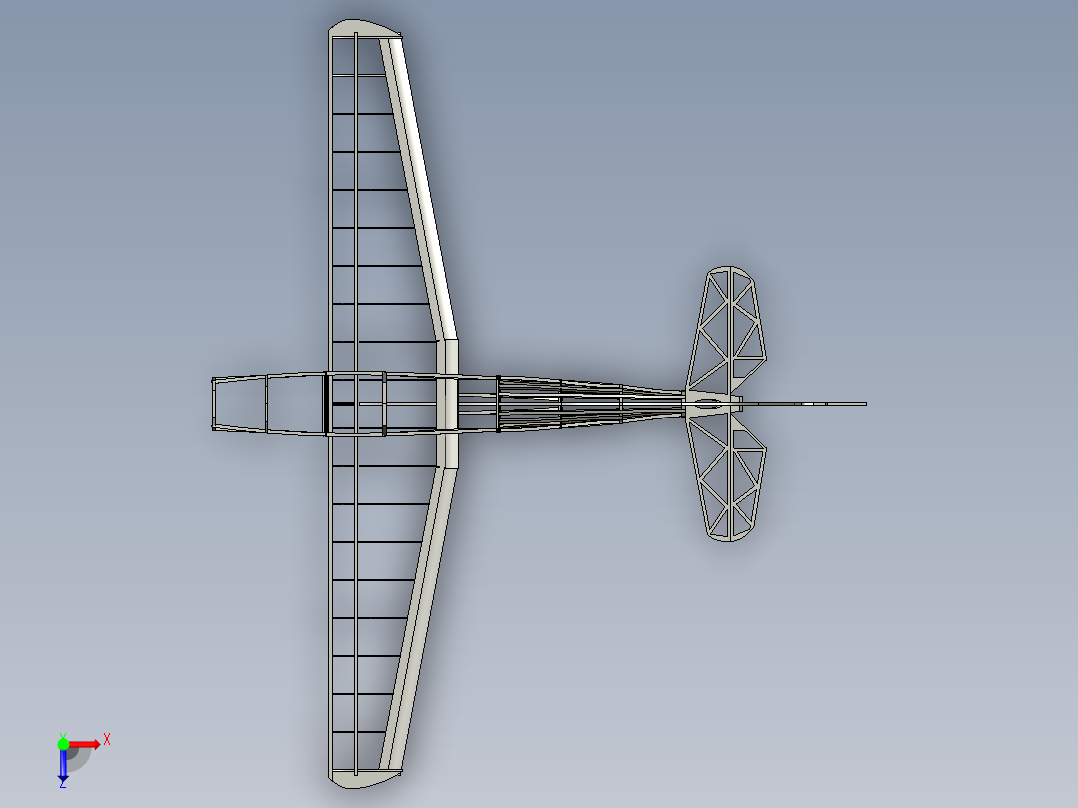 航模框架结构俯视图