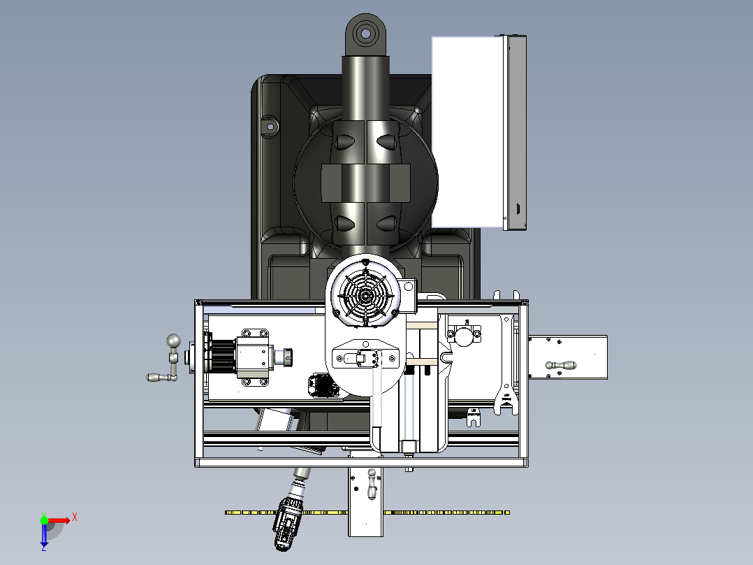 A2_M-Head 铣床SW2017俯视图