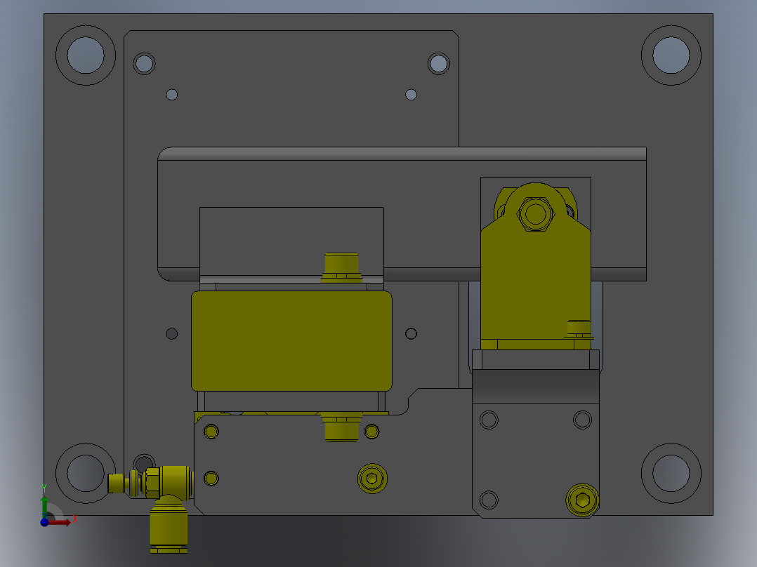 M6 送风清洗机构前视图