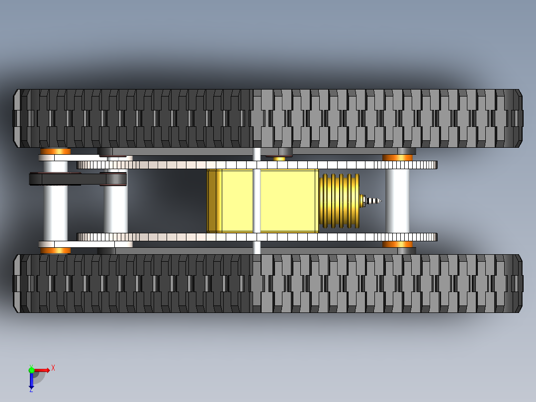 【 DTV Shredder全地形履带滑板车设计图.sw】俯视图