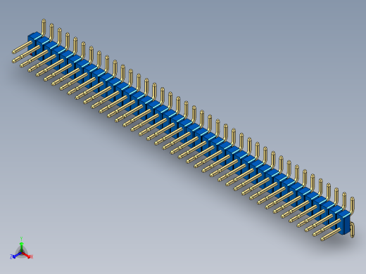 彩色公排针 100mil 2.54mm 系列-DS1022_blue_80p_100mil_TypeSMT_rev1.0