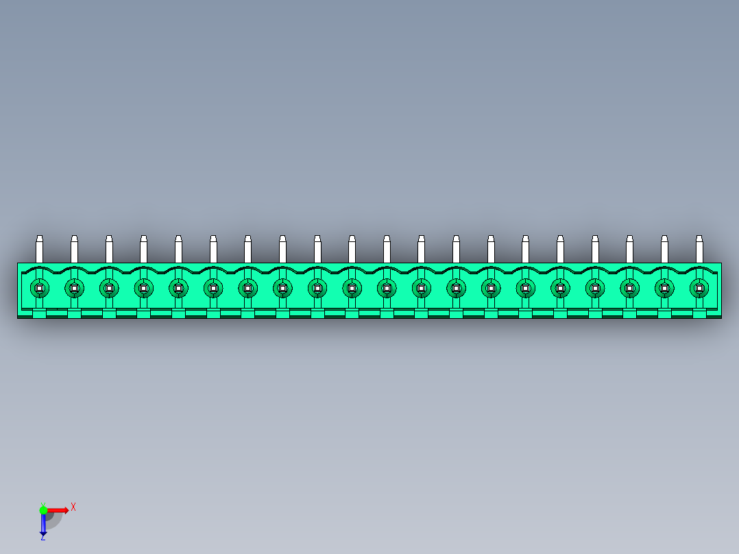 DEGSON 2EDG 系列 5.08mm 可插拔接线端子组-2EDGRC-5.08-20P-14-00AH俯视图