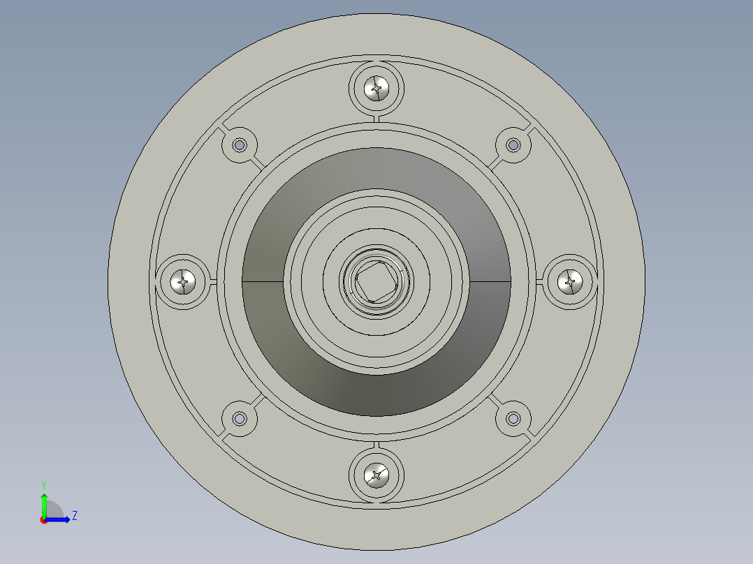 洗衣机减速器模型三维SW左视图