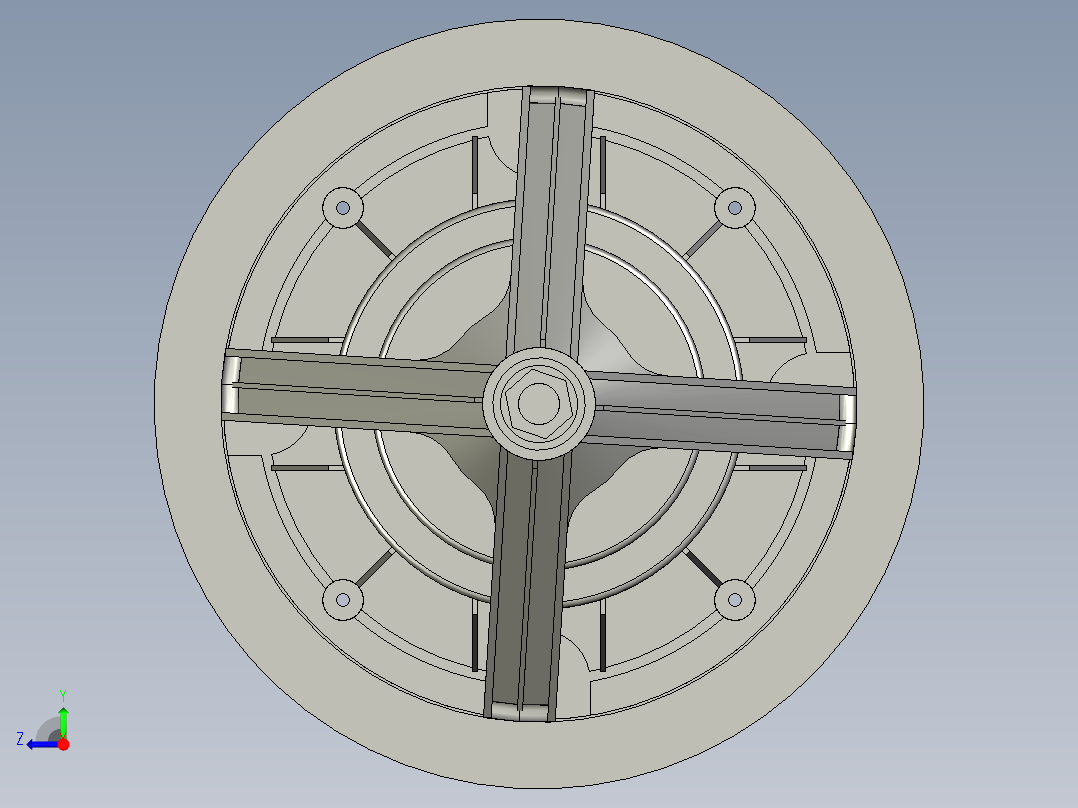 洗衣机减速器模型三维SW右视图