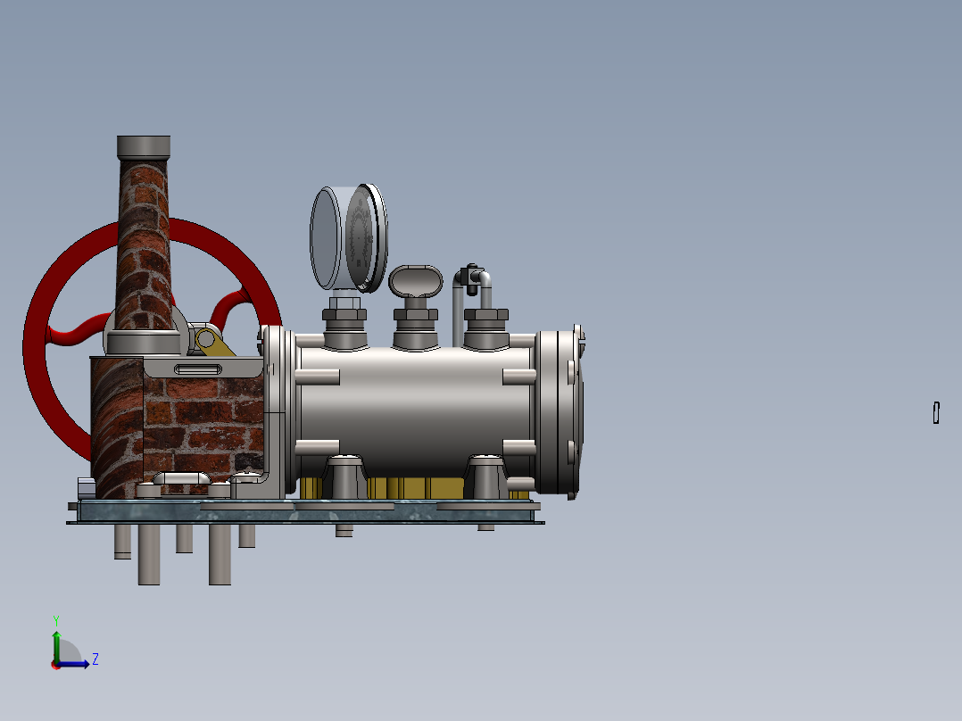 桌面蒸汽机左视图