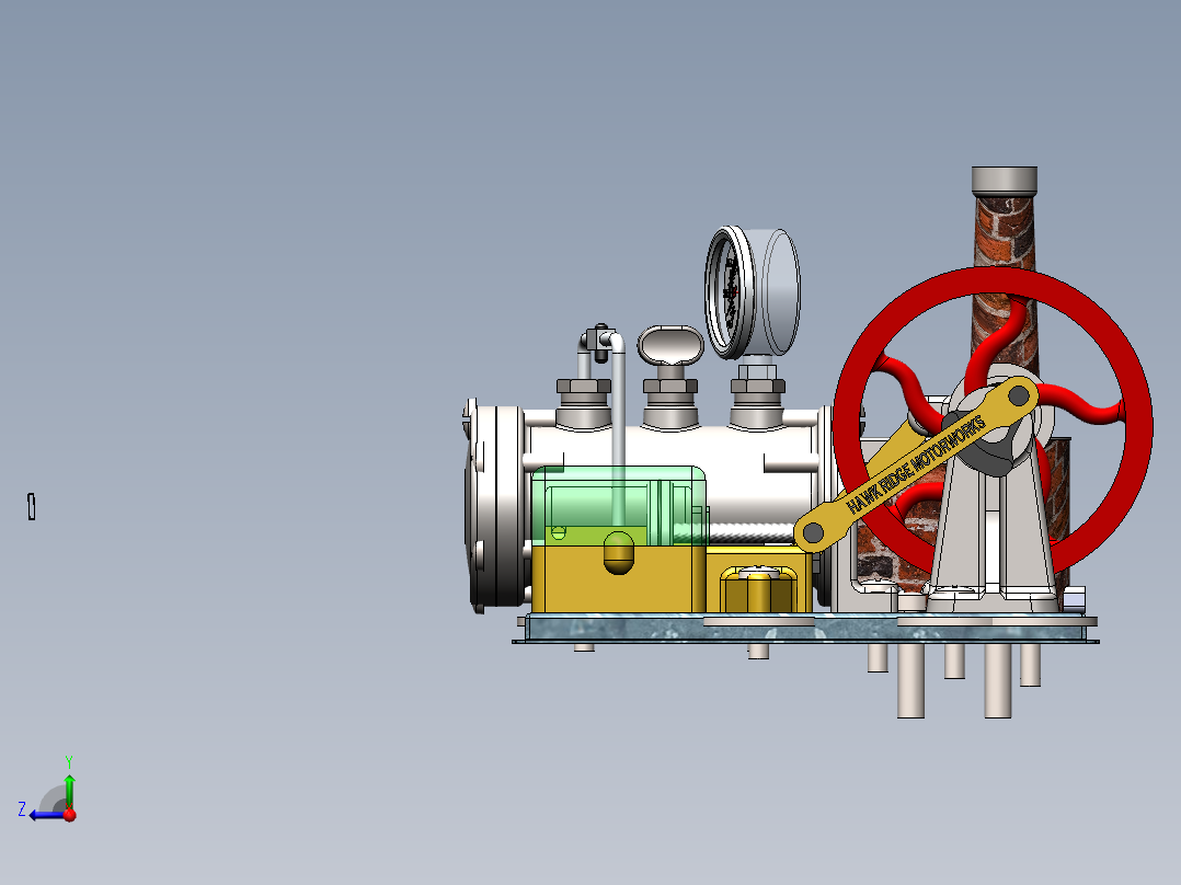 桌面蒸汽机右视图