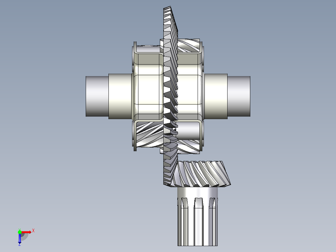 齿轮啮合 (112)俯视图