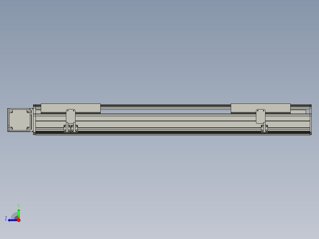 直线模组LHB21-L40-S700-L(B)设计图纸右视图