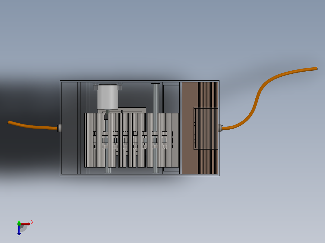 超声波流速仪俯视图