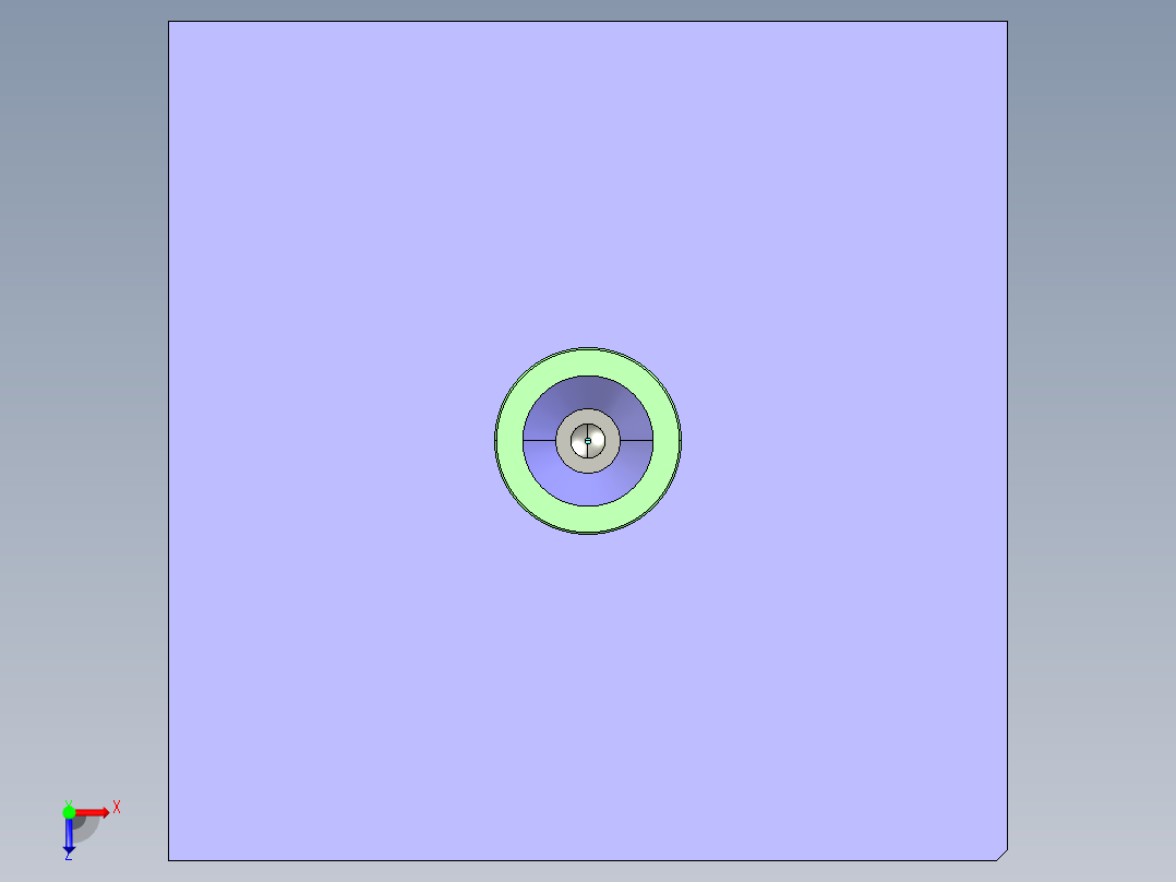 汽车前转向灯壳体全套模具图俯视图