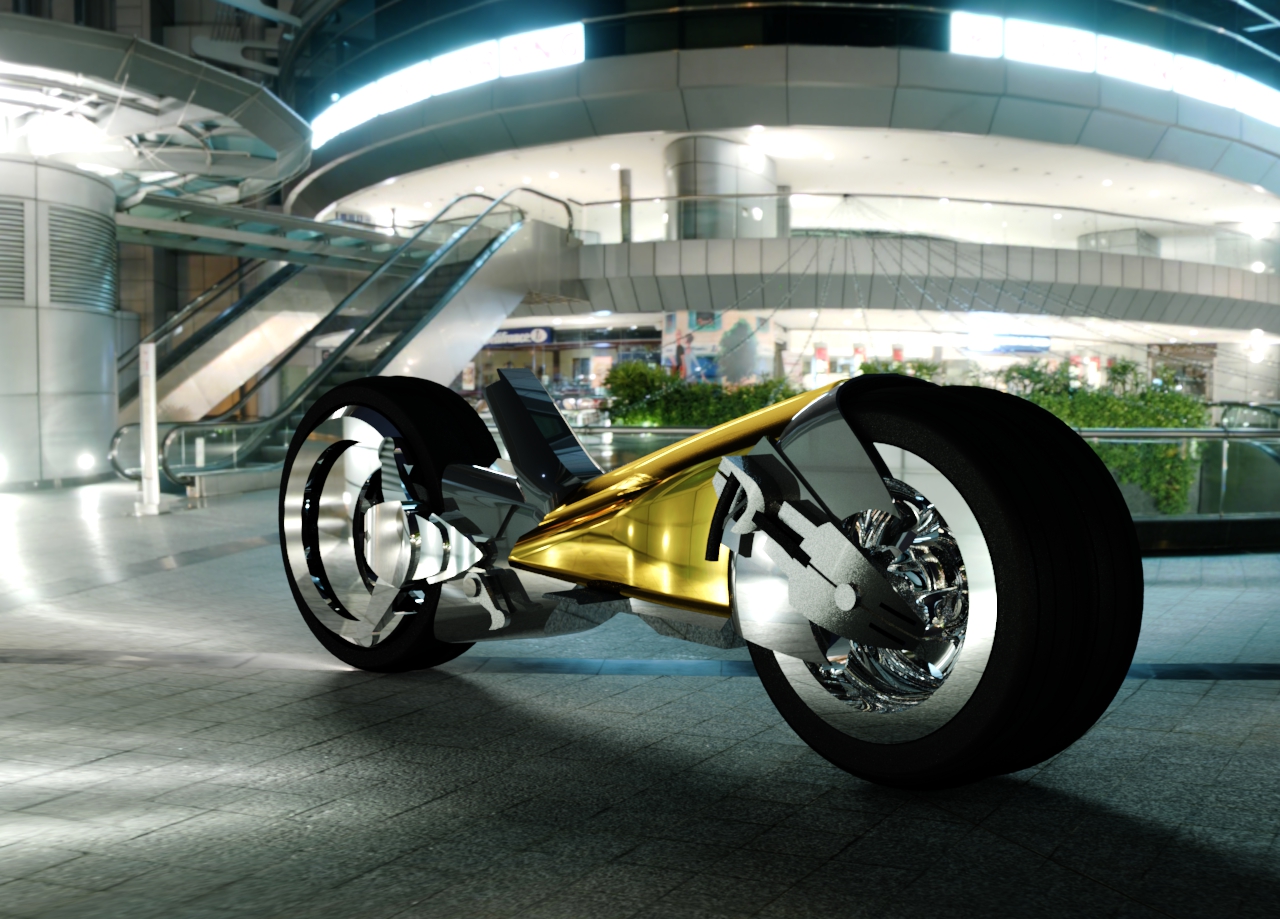3轮胎概念摩托