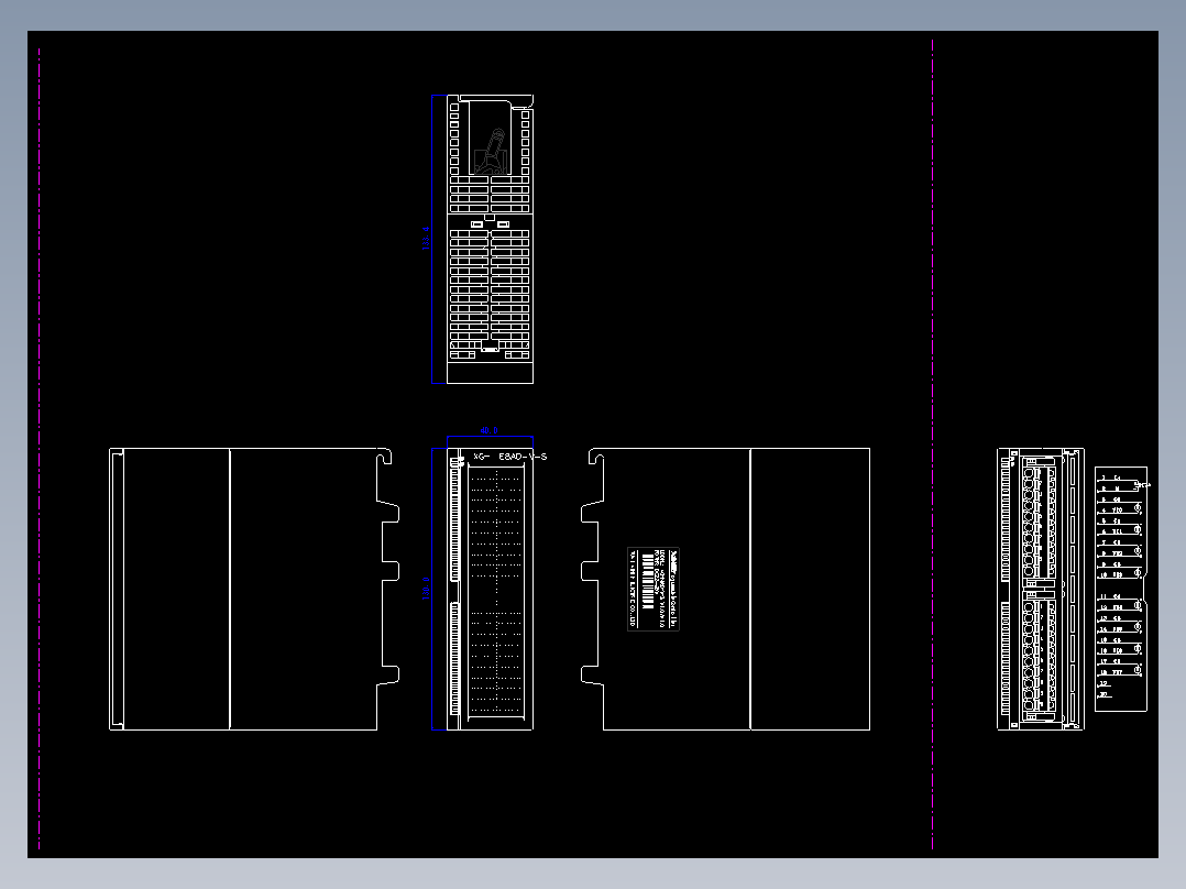 XG-E8AD-V-S外观尺寸图